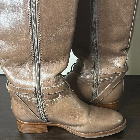 Tory Burch Tan Leather Riding Boots - Picture 7 of 16